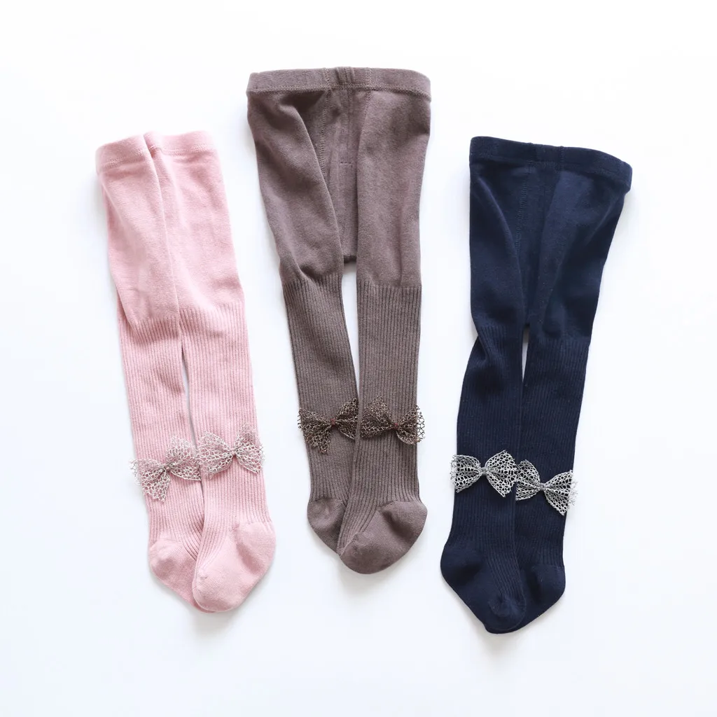 Solid Bow Warm Panty Hose Pants Trousers Toddler Baby Kid Girl Bow Stockings Solid Bow Warm Panty Pants Trousers Winter clothe