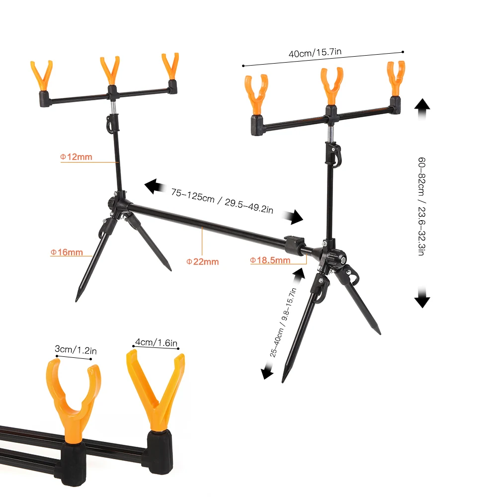 

Fishing Pole Pod Adjustable Retractable Carp Fishing Rod Pod Stand Holder Bracket Fishing Tackle Fishing Accessory