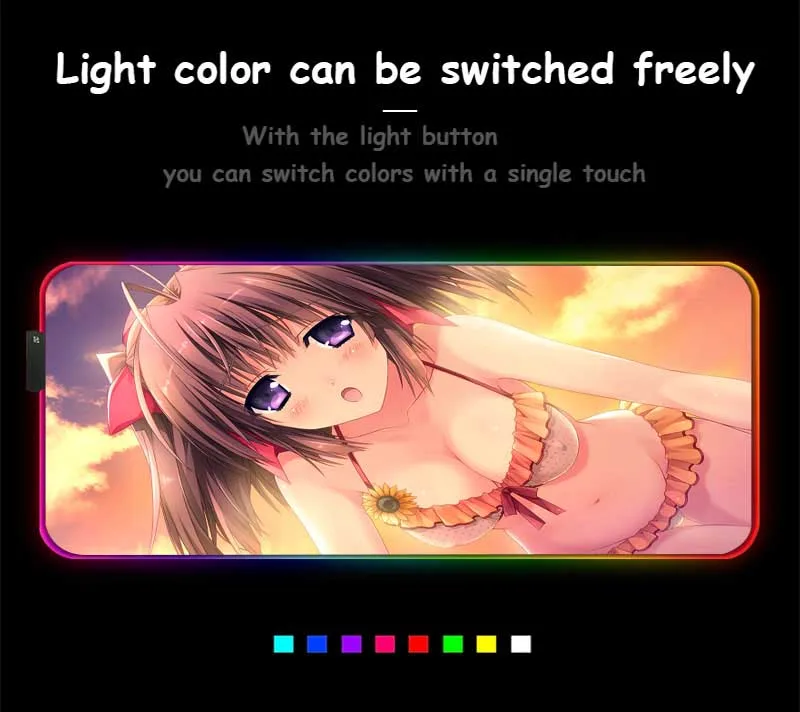XGZ застенчивая милая девушка пользовательский большой RGB игровой коврик для мыши Черный замок край аниме закат пейзаж компьютерный стол коврик резиновый нескользящий Xxl