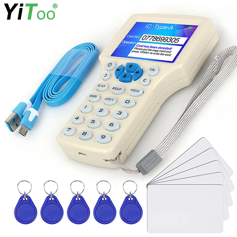 Rfid Reader Writer Usb Card Duplicator 10 Frequency 125khz 13.56mhz ...