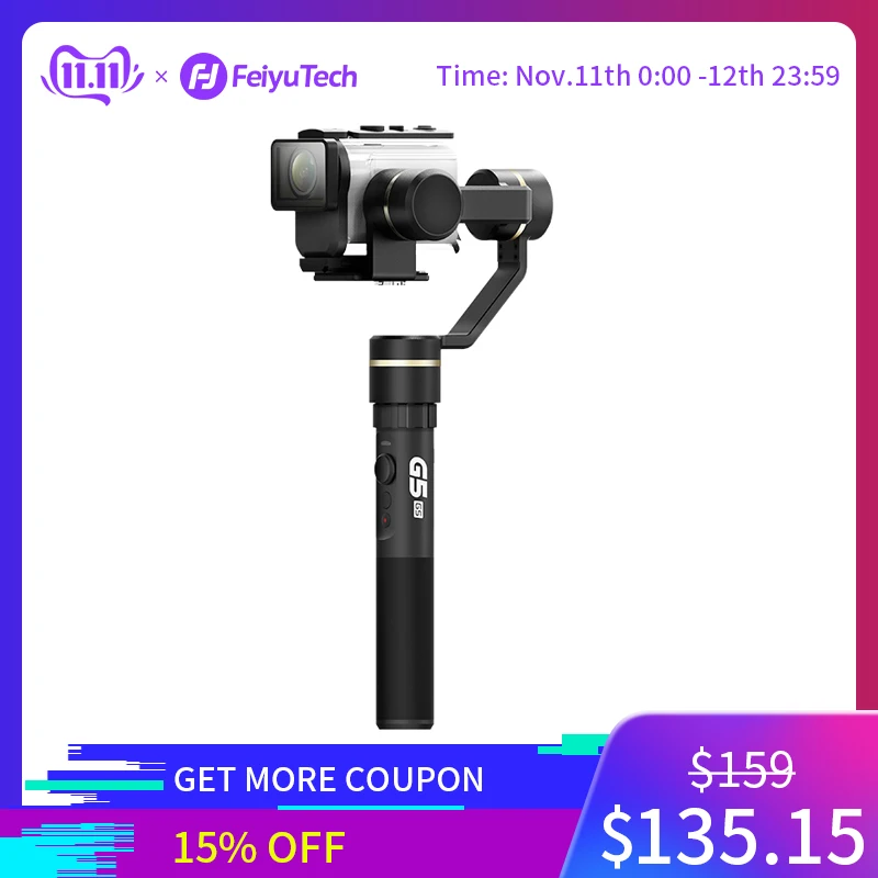 FeiyuTech Feiyu G5GS 3 осевая карманная экшн Камера Gimbal брызгозащищенное стабилизатор для