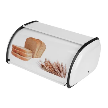 

Large Capacity Bread Box Anti-Slip Bottom Stainless Steel Bread Box Holder Bin Container Kitchen Storage Organizer Kitchen Tools