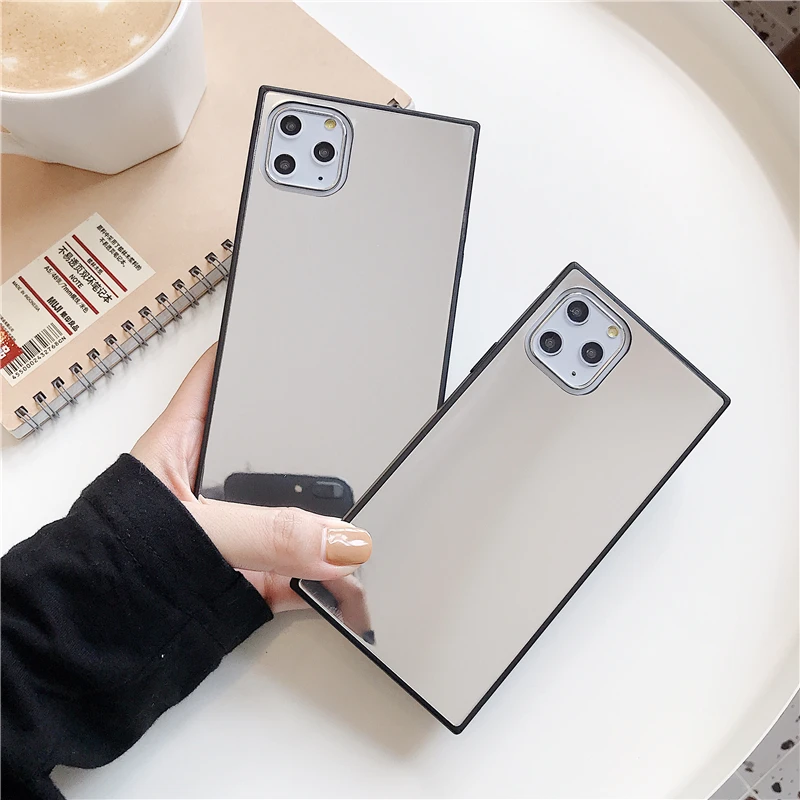Mobile phone case luxury makeup mirror girl for iPhone 11 Pro XS MAX XR 6 6S 7 8 Plus X back cover Coque |
