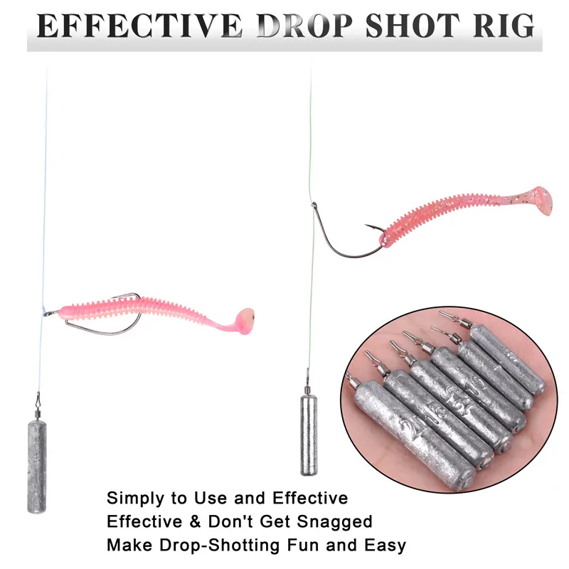 24pcs/lot Drop shot rigs Lead Sinker Carp Fishing Baits fishing