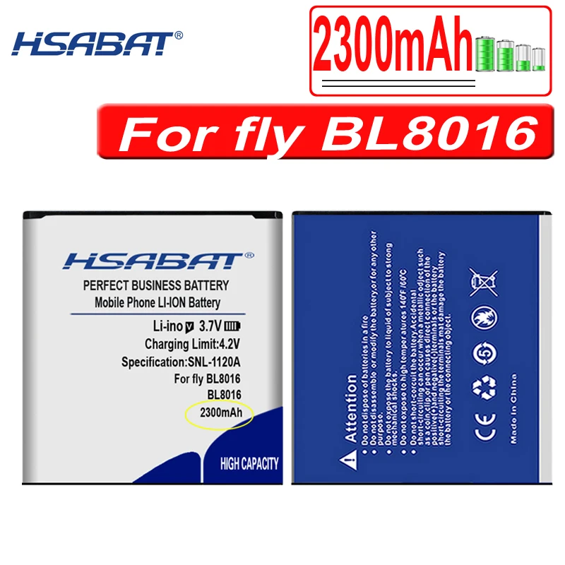 HSABAT 2300mAh BL 8016 BL-8016 BL8016 Аккумулятор для FLY | Мобильные телефоны и аксессуары