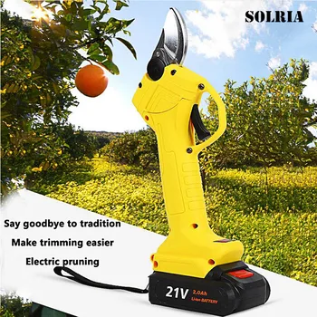 

Fruit Tree Pruning Shears Electric Grafting Tool Scissor 16.8V 21V Li-ion Battery Rechargeable Cutting Shear for Garden Farming