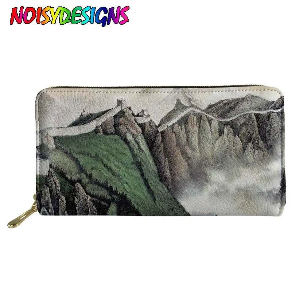 LMYD5365Z21 NOISYDESIGNS длинная Сумочка с рисунком чернил для женщин и девочек в китайском стиле, Женский кошелек, сумки для хранения денег, Bolsa - Цвет: LMYD5365Z21