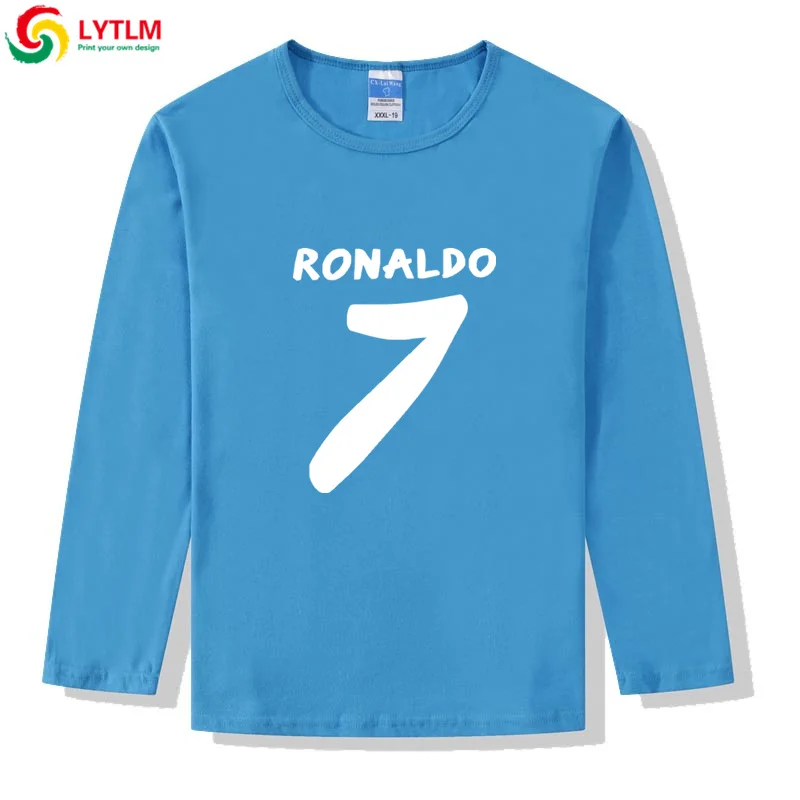 LYTLM Ronaldo 7 рубашки с длинными рукавами для маленьких мальчиков футболки для мальчиков топы для маленьких мальчиков Kleding Meisje, осень, детская одежда для девочек от 8 до 12 лет