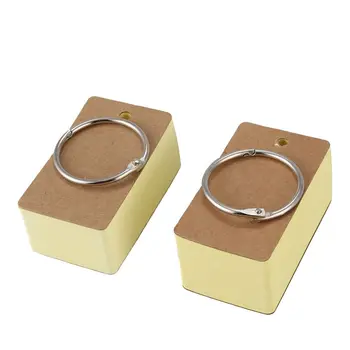 

2pcs Binder Ring Easy Flip Flash Cards Study Cards, 100 Blank Pages,yellow