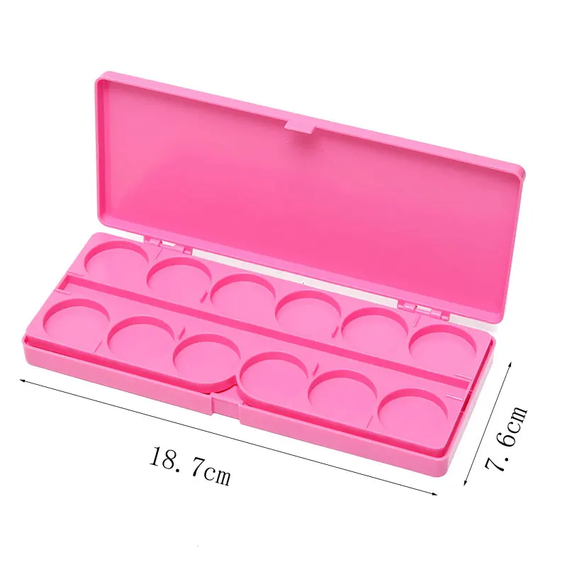 DeWin Palette Ongle, Palette D'art D'ongle Résine Pierre Nail Art Palette Peinture Dessin Couleur Plat Manucure Display Board Nail DIY (Blanc