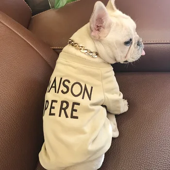 

New Spring 2020 Dog Hoodies Spring Autumn Fashion Teddy Small Dog Leisure Pet Costume Parent Child Outfit Tide Alphabet