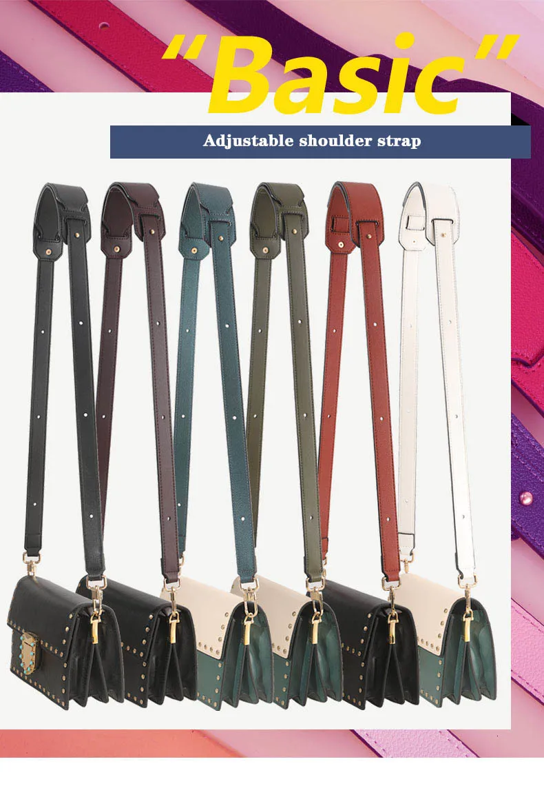 BAMADER High Quality Genuine Leather Bag Strap Ladies Wide Shoulder Strap 81CM-118CM Adjustable Fashion Women's Bag Accessories