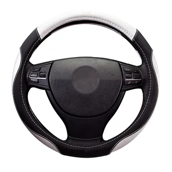 

QFHETJIE Free Shipping Hot Sale Microfiber Leather Car Steering Wheel Cover 38CM / 15'' Anti-Scratch Protector