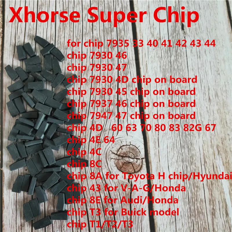 Транспондер Xhorse VVDI Super Chip для ID46/40/43/4D/8C/8A/T3/47/41/42/45/ID46 VVDI2 Key Tool /Mini Tool| |