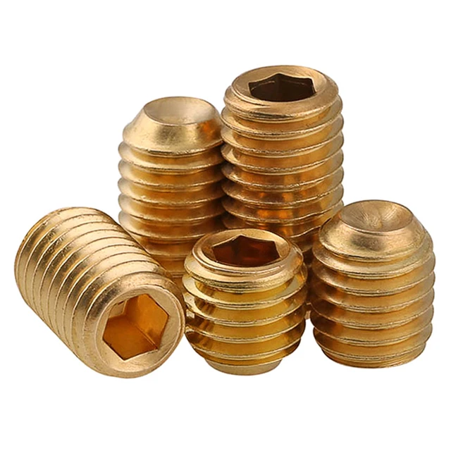 High-quality 20Pcs Grade 12.9 Gold Titanium Plating Grub Screw Set for metalworking projects