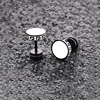 1 Piecs High Grade Round Shape Vintage Stud Earrings for Men Women Unisex Trendy Titanium steel Party  Ear Jewelry Gift ► Photo 2/6