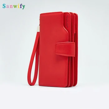 

Wallet Female Leather Wallet Leisure Purse 3fold Top Quality Women Long Coin Purse Many Card Slot Wallets Carteira Feminina