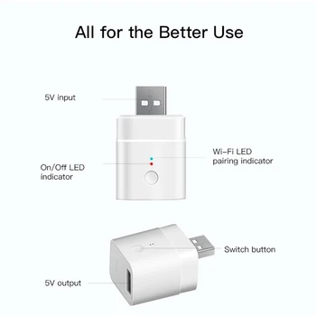 

Wireless 5V USB Adapter Intelligent Smart Switch APP Remote Control Timing for Sonoff Micro Mini USB Power Adaptor Switch