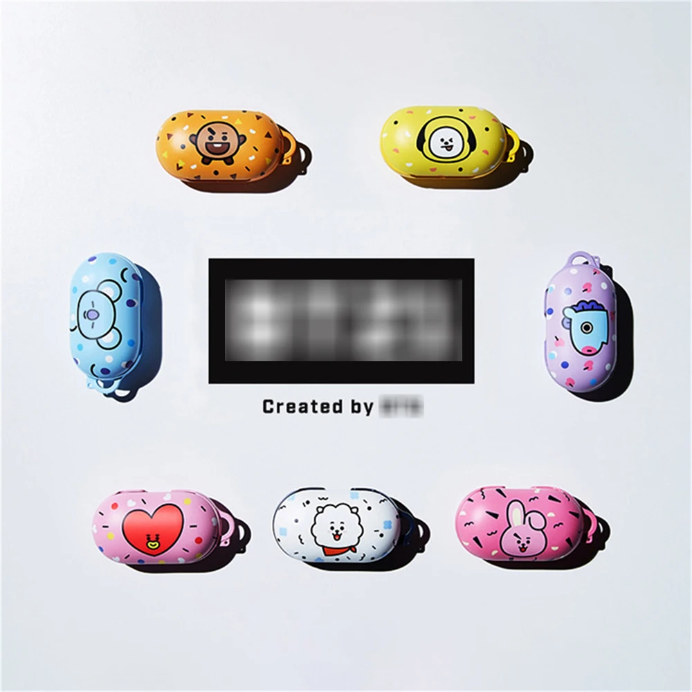 

Protective Case for Samsung Galaxy Buds Earphone with Key Rings Photo Card Cover for BT21 Authentic Galaxy Buds Case