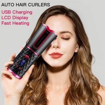 

Automatic Hair Curler Cordless Auto Rotating Curling Iron Air Spin Ceramic Rotating Curling USB Wireless Curler Electric Curlers