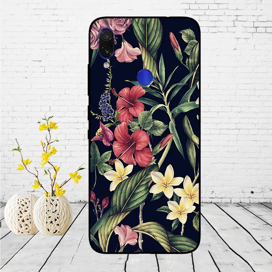 Untuk Xiaomi Redmi Note 7 Hitam Case Silikon Lembut Funda untuk Xiaomi Redmi Catatan 7 Hitam TPU Case Pelindung 6.3 