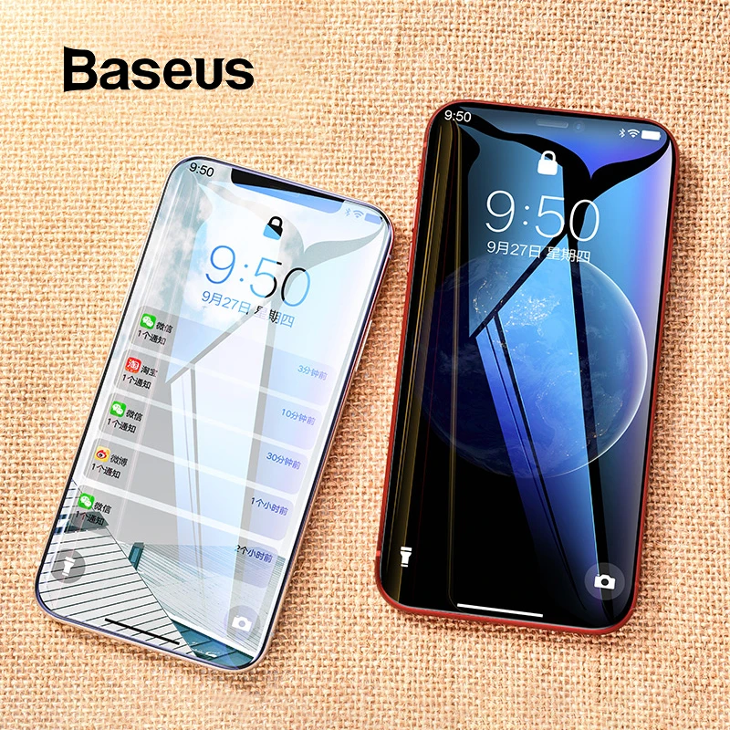 Тонкий протектор экрана Baseus 0,23 мм для iPhone Xs Max XR стекло 3D закаленное стекло для iPhone Xs Защитная стеклянная пленка