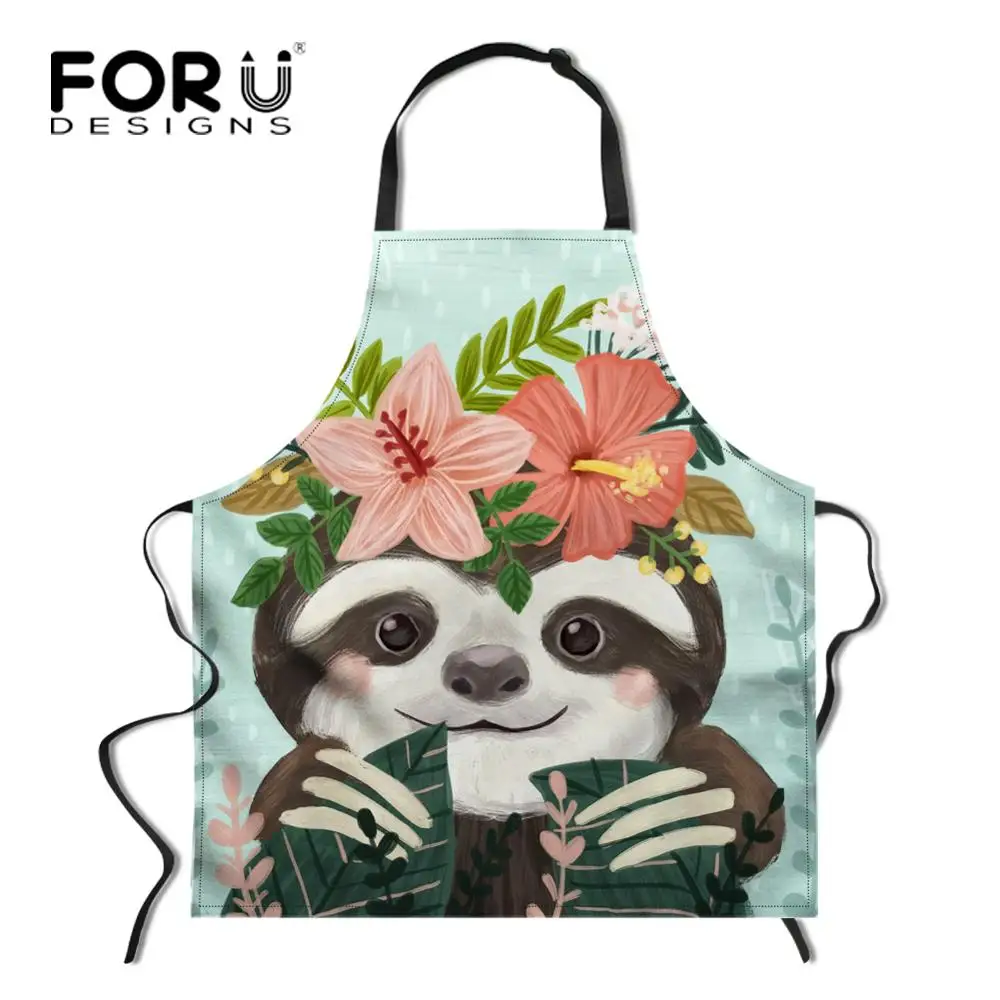 FORUDESIGNS/милые ленивые женские фартуки безрукавные фартуки для готовки взрослых на заказ вам нравятся фартуки для кондитерских изделий повара фартук поварской - Цвет: YY1231R