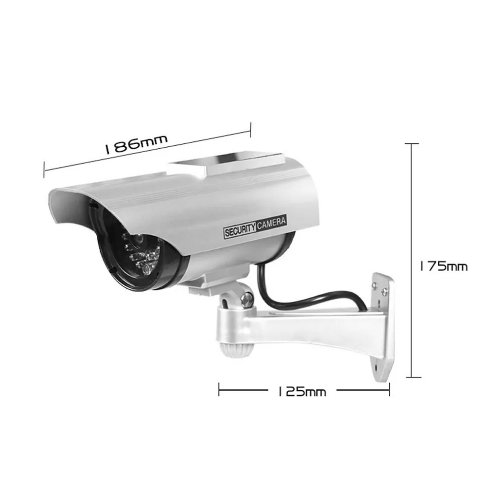 Солнечный водонепроницаемый манекен имитация CCTV камеры с мигающий светодиодный для наружного или внутреннего Реалистичного вида поддельные камеры для безопасности