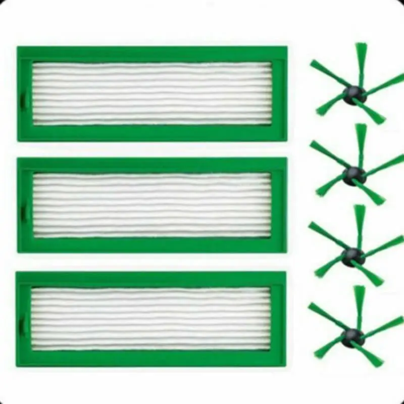 

3 Filters 4 Side Brushes Vacuum Cleaner Home Tool For Vorwerk Kobold Vr200