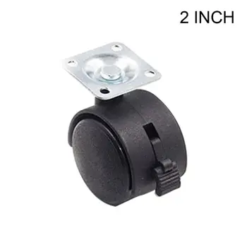 

10Pcs/set Chair Furniture Universal Wheel Flat Plate Swivel Caster with Brake