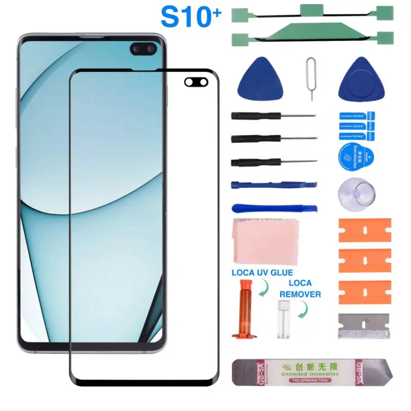 For Samsung S10 Plus Переднее стекло экрана с заменой Ремкомплект для samsung Galaxy S8/S8Plus/S9/S9Plus/S10/S10Plus - Цвет: For Samsung S10 Plus