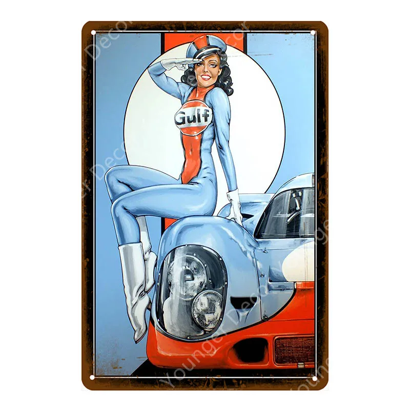 YD2528F Mopar BP Bull Dog RPM двигатель масла Оловянная вывеска автомобилей грузовиков мотоциклов металлическая табличка Бар Паб гараж АЗС Настенный декор шин плакат - Цвет: YD2528F