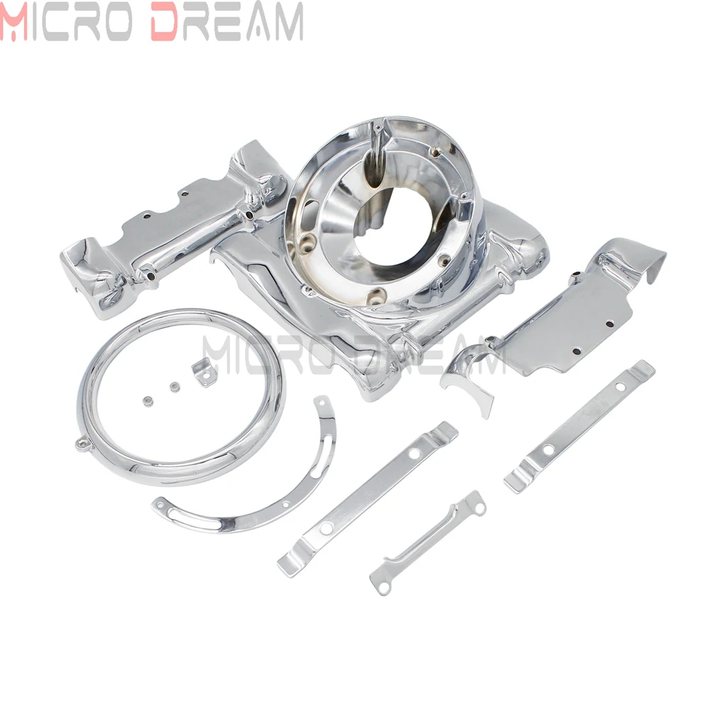 Хромированная фара Nacelle комплект для Harley FXR Sportster Low XL 883 N R C 1200 Dyna Street Super Glide FXD FXDC FXDX P/N 67971-04