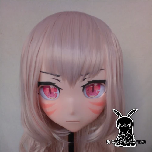 Кролик 63) переодевание Симпатичная Девушка BJD кукольная маска Final Fantasy XIV Мультфильм Япония Аниме реалистичный силиконовый FF14 Miqo'te Cospla