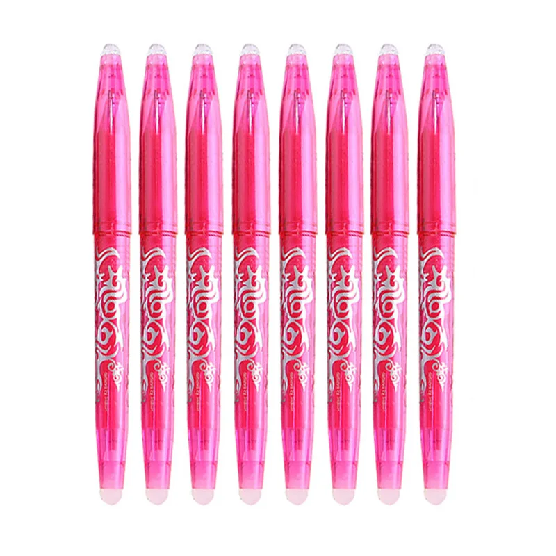 8pcs Rose Pink- Set 8 шт./компл. 0,5 мм стираемая ручка заправки зажигалок стержень Цвет Фул 8 расцветок креативные инструменты для рисования студенческий пишущие инструменты офисные милые канцелярские принадлежности - Цвет: 8pcs Rose Pink- Set