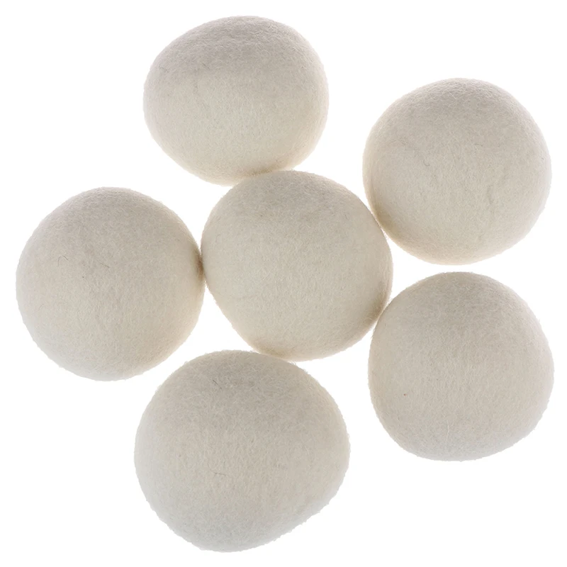 Прачечная чистый мяч 6 шт./упак. многоразовые натуральный органический смягчитель ткани Прачечная мяч сушилка для органической шерсти премиум-класса шарики