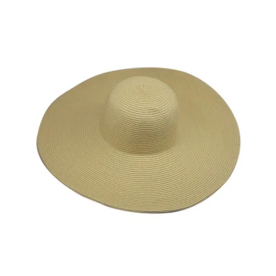 Повседневные пляжные шляпы с широкими полями для путешествий, летние модные соломенные шляпы, складные пляжные шляпы для женщин с большими головами - Цвет: 7