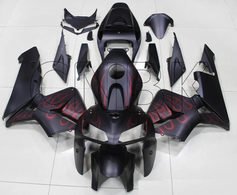 Для CBR 600RR 2006 кузов 06 матовая черная красная рамка комплекты обтекателей 2005 - набор
