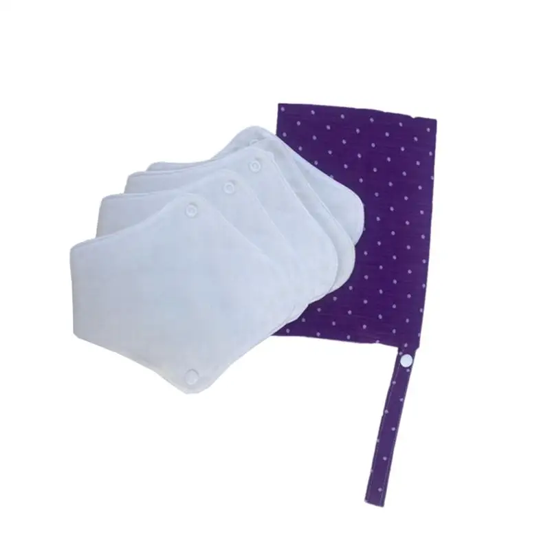 

5Pcs Sanitary Pad Washable Waterproof Recyclable Sanitary Pad Maternal Pads Recyclable Pads For Ladies Travel Women