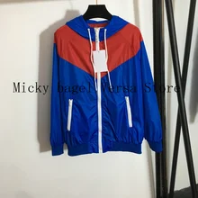 Aliexpress - 2021 luxury brand letter printing color matching fashion women’s top casual hooded drawstring long sleeve windbreaker coat