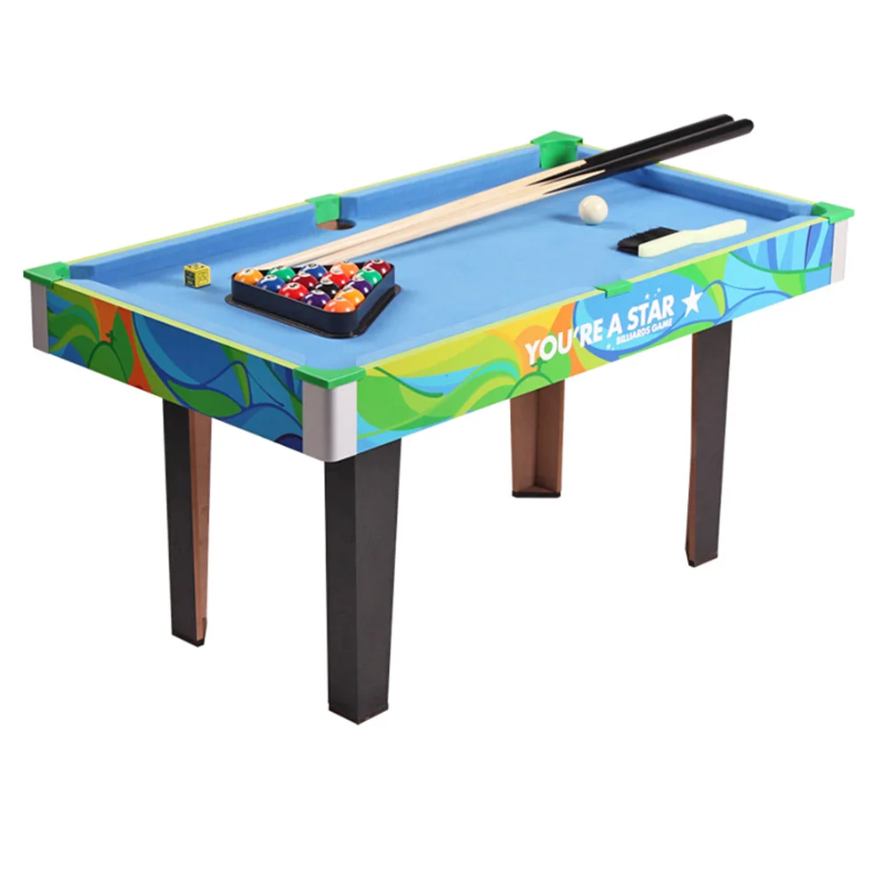 US $158.34 Crown Sports Childrens Toy Billiard Table Family Large Color Pattern Billiard Puzzle Double Toy