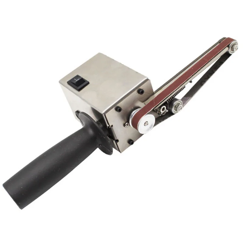 130W Electric Handheld Sander Belt Machine Sanding Grinding Polishing Machine Abrasive Belts Grinder DIY Polishing Cutter Edges