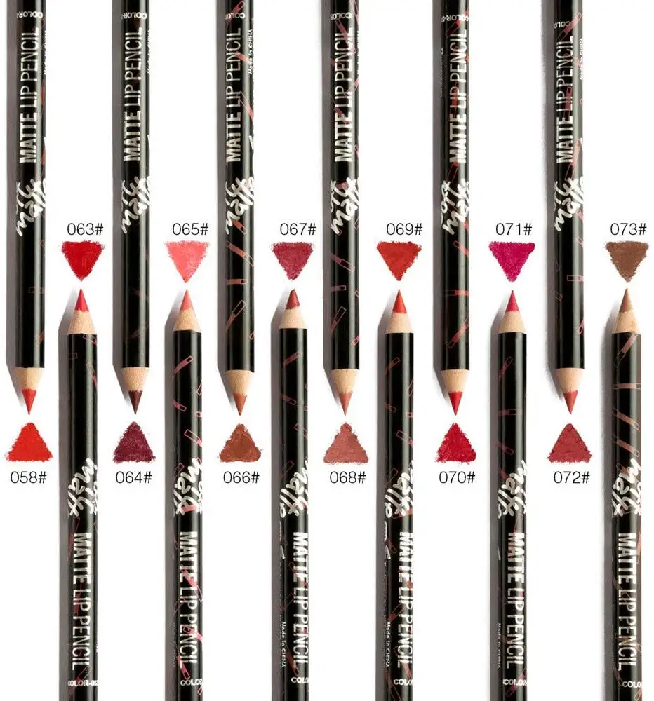 Miji Mila 12Colors Lip Liner Professional Lipstick Lipliner Makeup Waterproof Matte Lip Liner Pencil Set Nude Lip Liner Lipliner