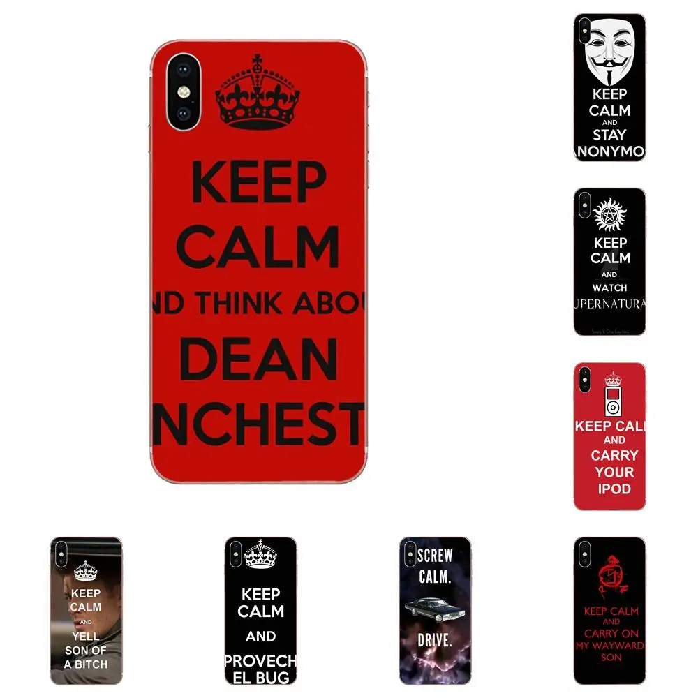 Сверхъестественное и надписью Keep Calm мягкий TPU горящая распродажа хит продаж для