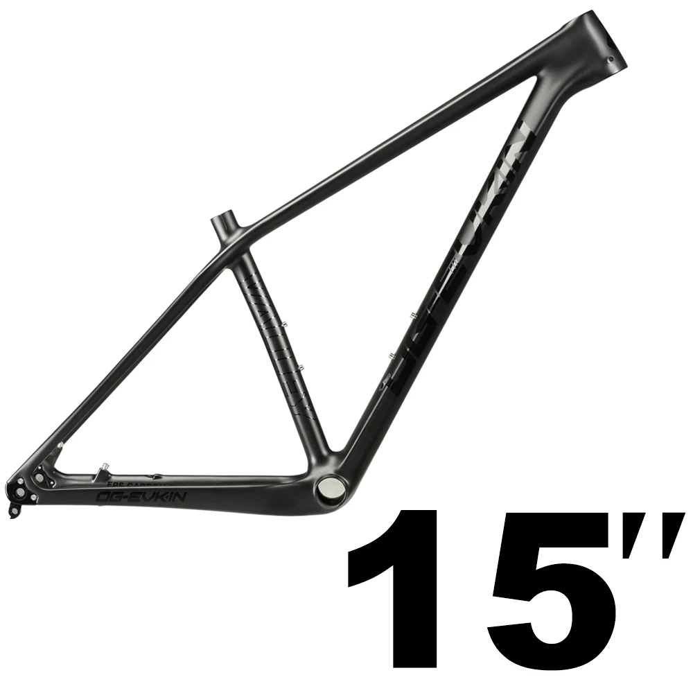 OG-EVKIN CF-052 135x9 мм QR или 142x12 мм через ось 29er MTB карбоновая велосипедная Рама дисковая рама карбоновая для горного велосипеда BB92 велосипедная Рама - Цвет: CF-052-15-S