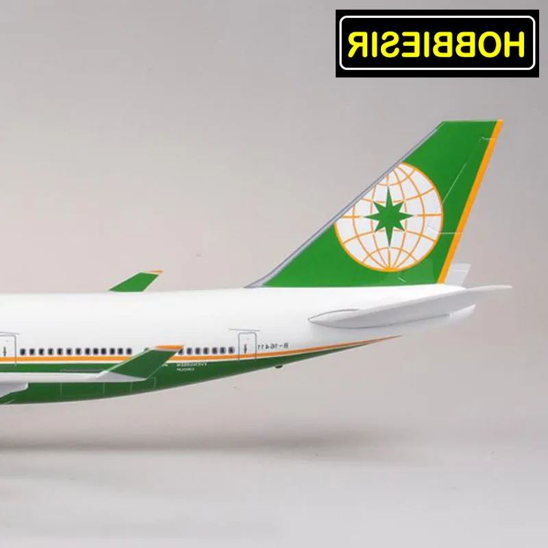 47 см модель самолета игрушки 1/150 масштаб самолет Boeing B747 самолет Тайвань EVA воздушная авиакомпания W свет и колесо литья под давлением Пластиковые PlaneToy
