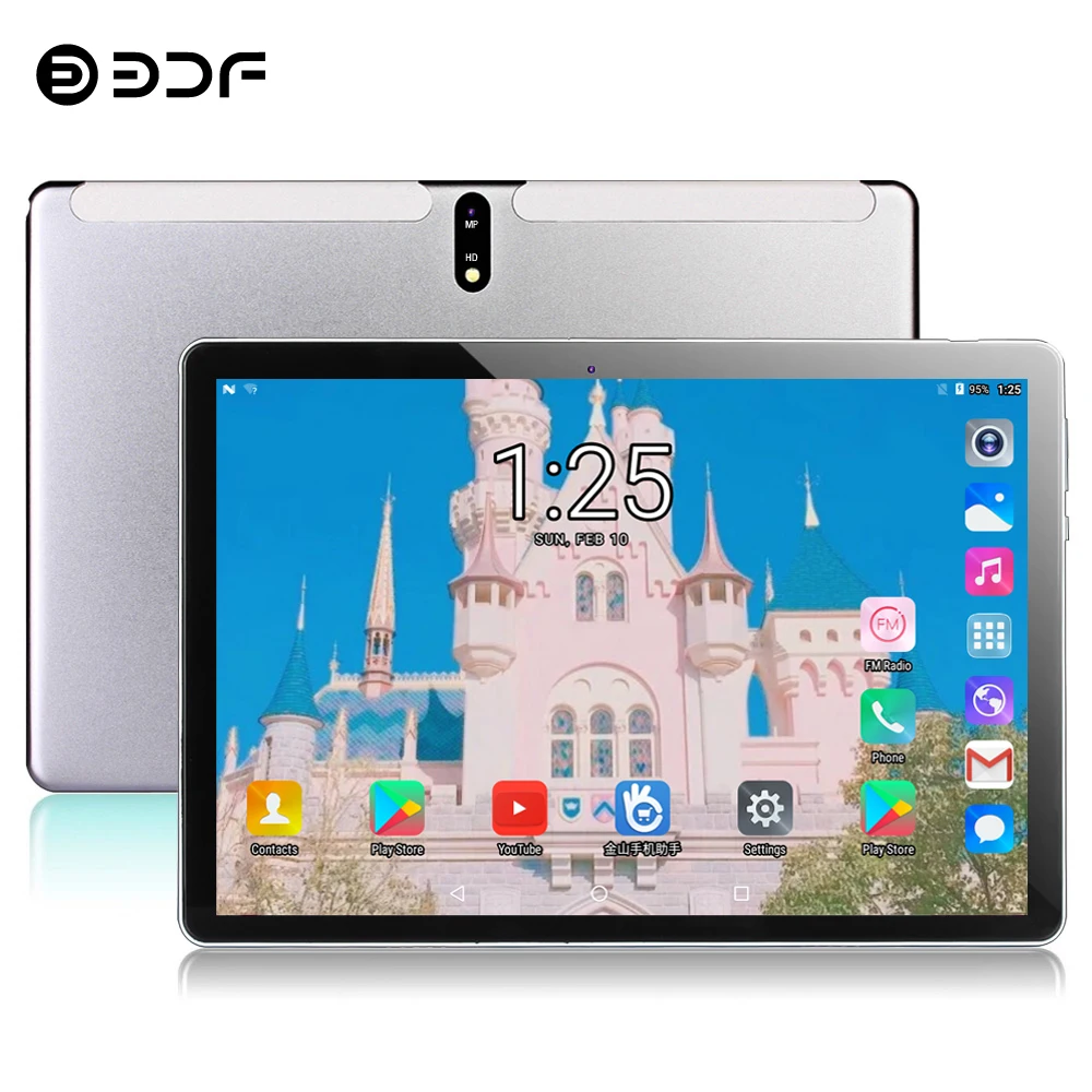 BDF tableta de 10 pulgadas tarjeta SIM Dual Phablet Octa Core Android 9,0 4G llamada de teléfono 2GB RAM 32GB ROM WiFi Bluetooth GPS táctil Tablet Pc