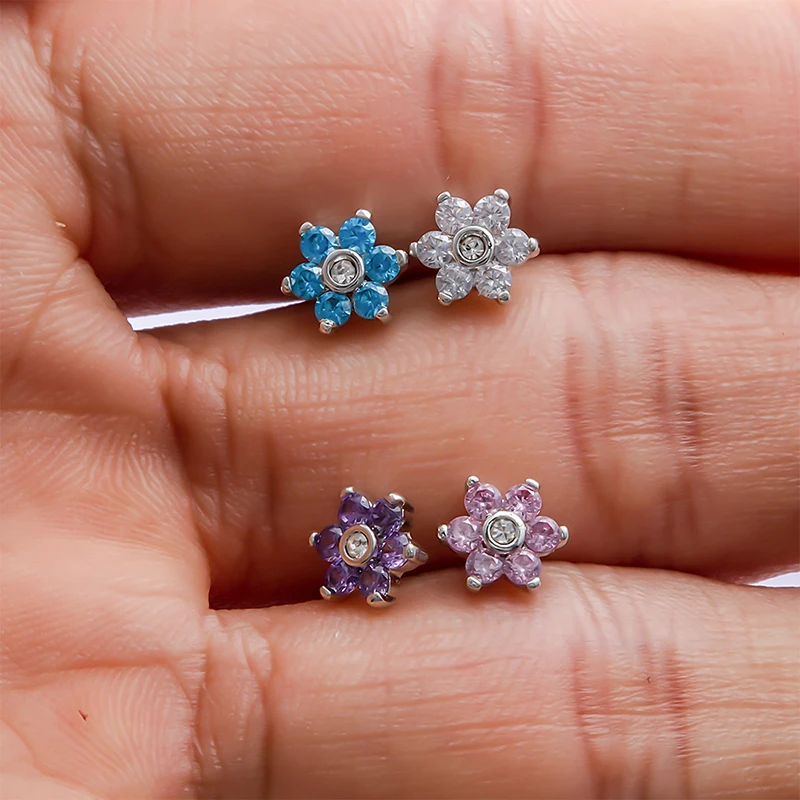 Piercing jewelry, body piercing jewelry, body jewelry-1PC Dermal Anchor Top Piercing, Skin Diver Surface Ring, Micro Retainers & Hide-it In Body Implant with Base Stud, Body Jewelry 16G