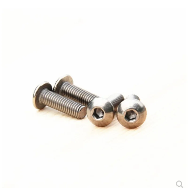 5pcs-10pcs iso7380 m2 m2.5 m3 m4 m5 m6 TA2 티타늄 육각 소켓 단추 머리 나사 볼트