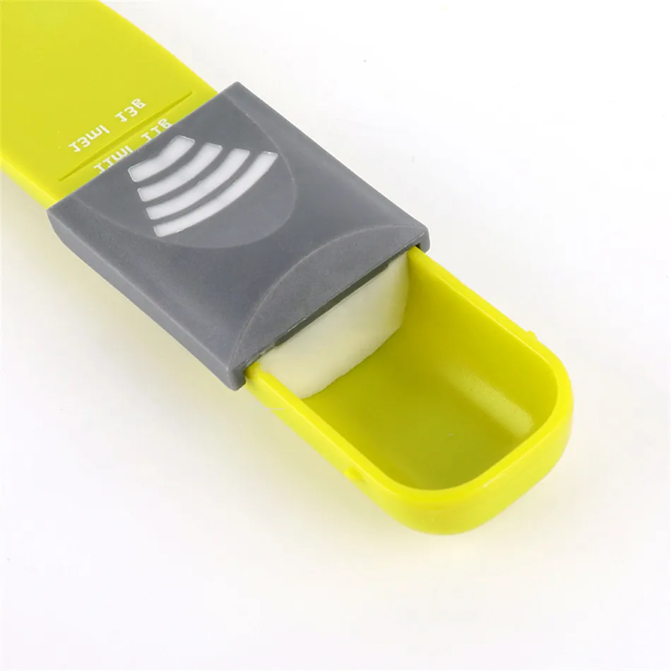 TTLIFE Measure Cup Double End Eight Stalls Adjustable Scale Measuring Spoons Metering Spoon Baking Tool Kitchen Accessories